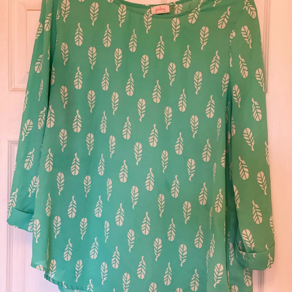 Pixely Ellie Printed 3/4 Sleeve Blouse